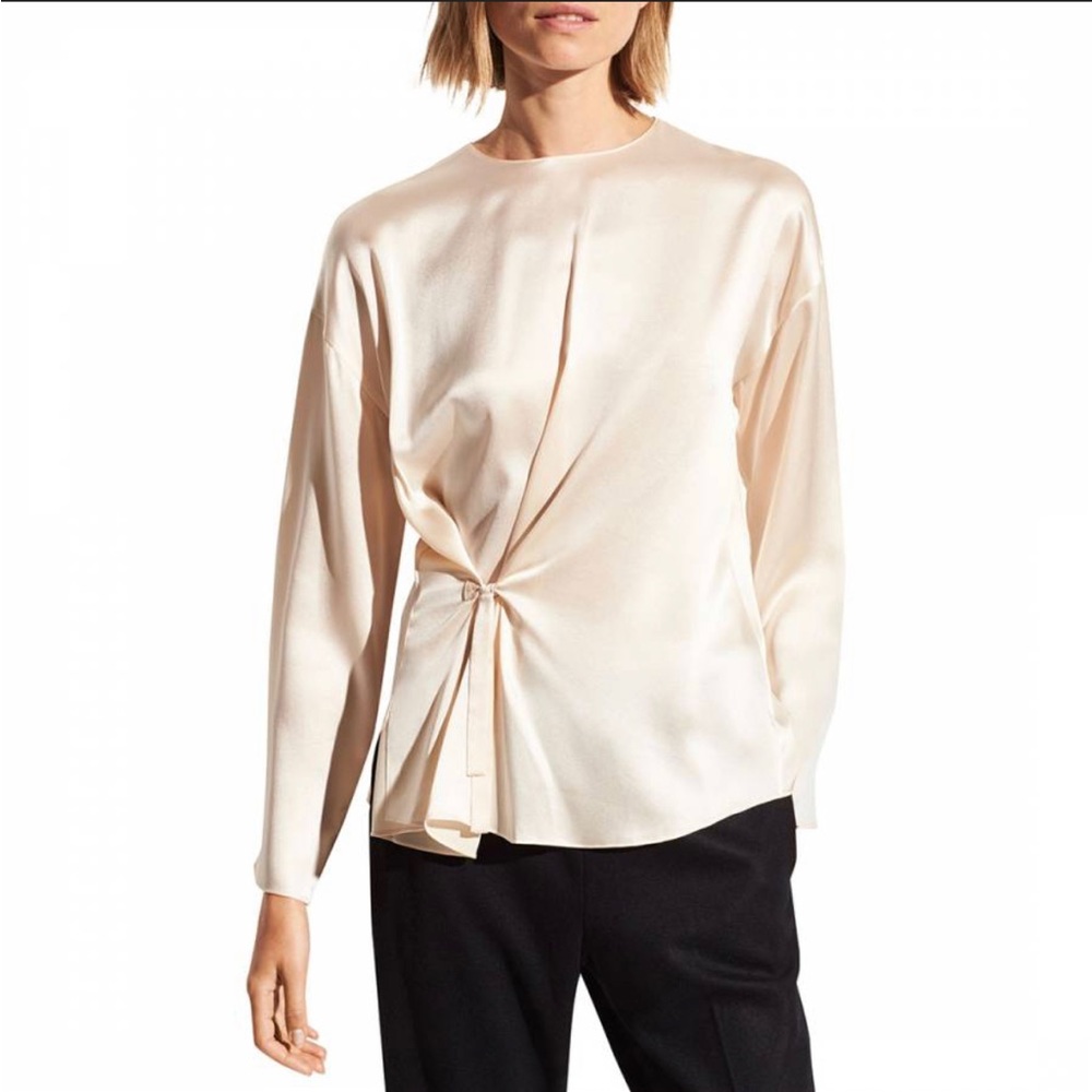 Vince Silk Knot Front Blouse